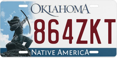 OK license plate 864ZKT