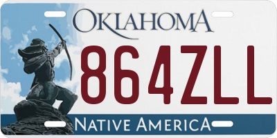 OK license plate 864ZLL
