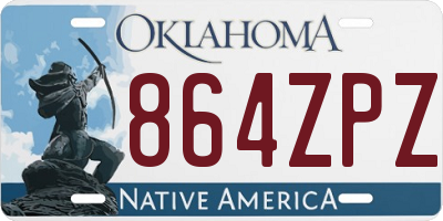 OK license plate 864ZPZ