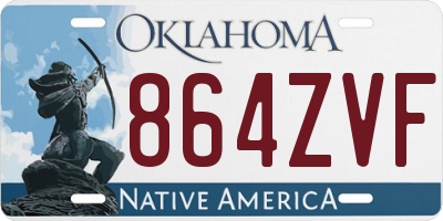 OK license plate 864ZVF