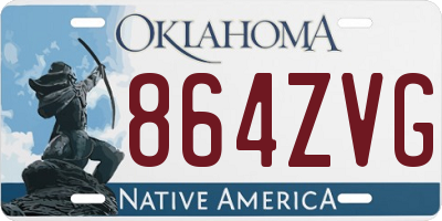 OK license plate 864ZVG