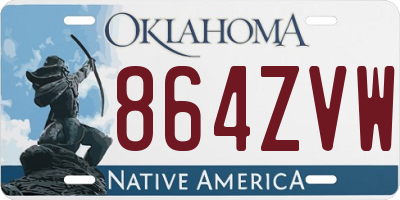 OK license plate 864ZVW