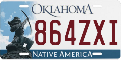 OK license plate 864ZXI
