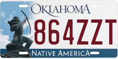 OK license plate 864ZZT