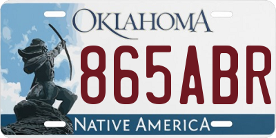 OK license plate 865ABR