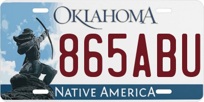 OK license plate 865ABU