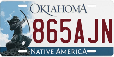 OK license plate 865AJN