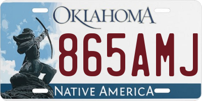 OK license plate 865AMJ
