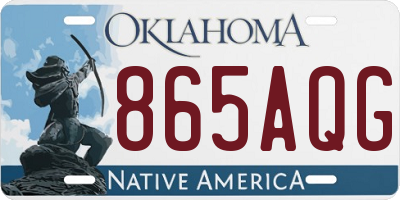 OK license plate 865AQG