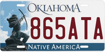 OK license plate 865ATA
