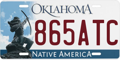 OK license plate 865ATC