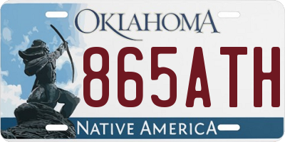 OK license plate 865ATH