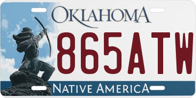 OK license plate 865ATW