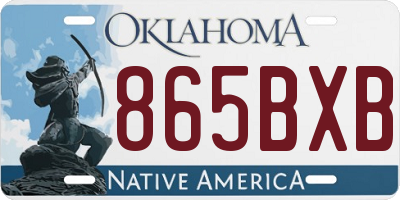 OK license plate 865BXB