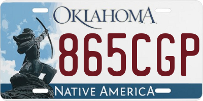 OK license plate 865CGP