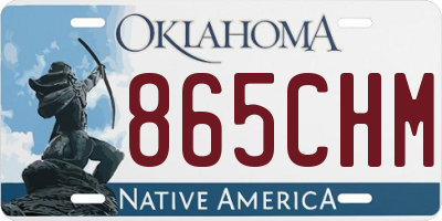 OK license plate 865CHM