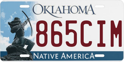OK license plate 865CIM