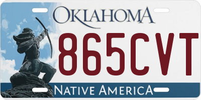 OK license plate 865CVT