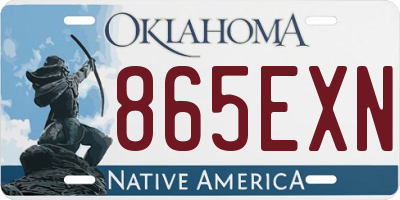 OK license plate 865EXN