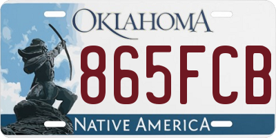 OK license plate 865FCB