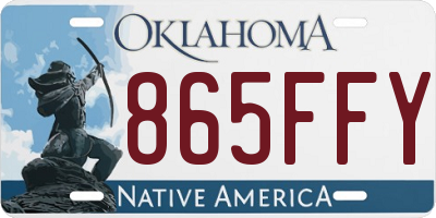 OK license plate 865FFY