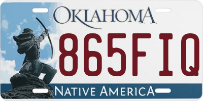 OK license plate 865FIQ