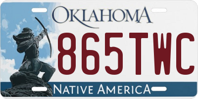 OK license plate 865TWC