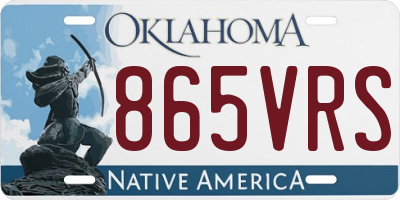 OK license plate 865VRS