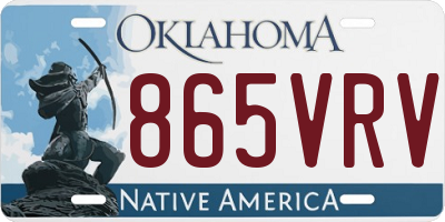 OK license plate 865VRV