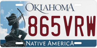OK license plate 865VRW