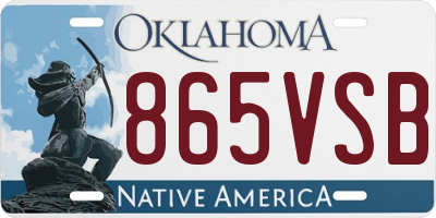 OK license plate 865VSB