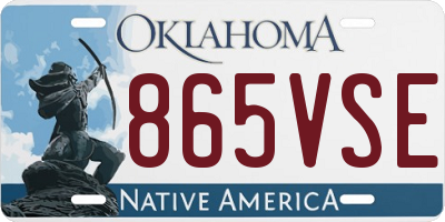 OK license plate 865VSE