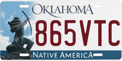 OK license plate 865VTC