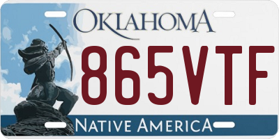 OK license plate 865VTF