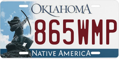OK license plate 865WMP