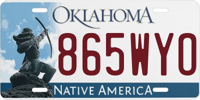 OK license plate 865WYO