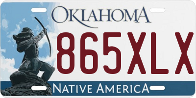 OK license plate 865XLX