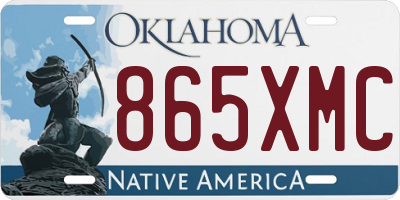 OK license plate 865XMC