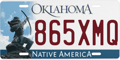 OK license plate 865XMQ