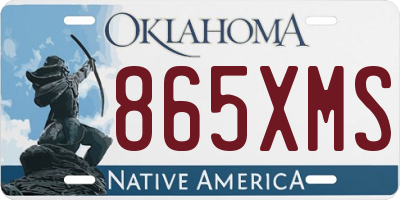 OK license plate 865XMS