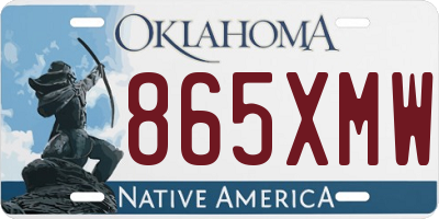 OK license plate 865XMW