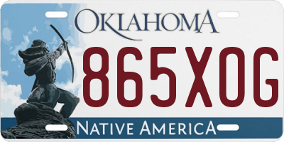 OK license plate 865XOG