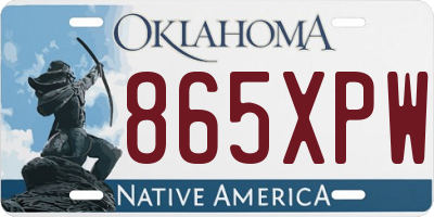OK license plate 865XPW