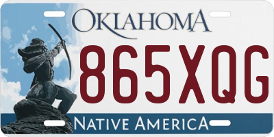 OK license plate 865XQG