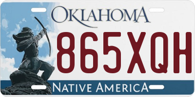 OK license plate 865XQH