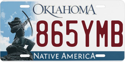 OK license plate 865YMB