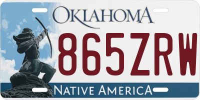 OK license plate 865ZRW