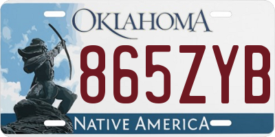 OK license plate 865ZYB