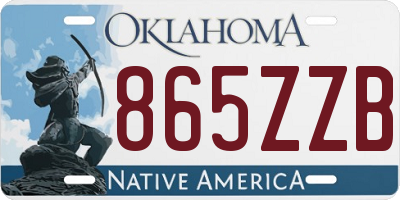 OK license plate 865ZZB