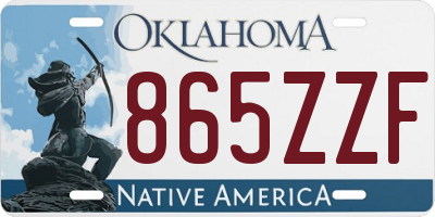 OK license plate 865ZZF